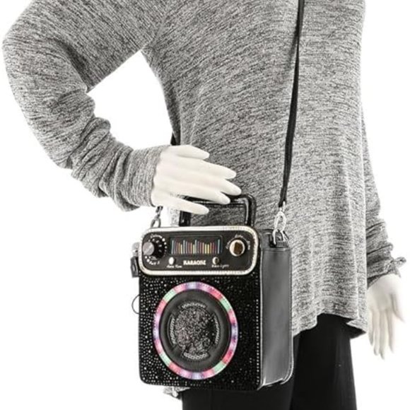 Betsey Johnson Karaoke Duet Handbag - Mini Microphone & Built-in Speaker Music - Picture 5 of 11